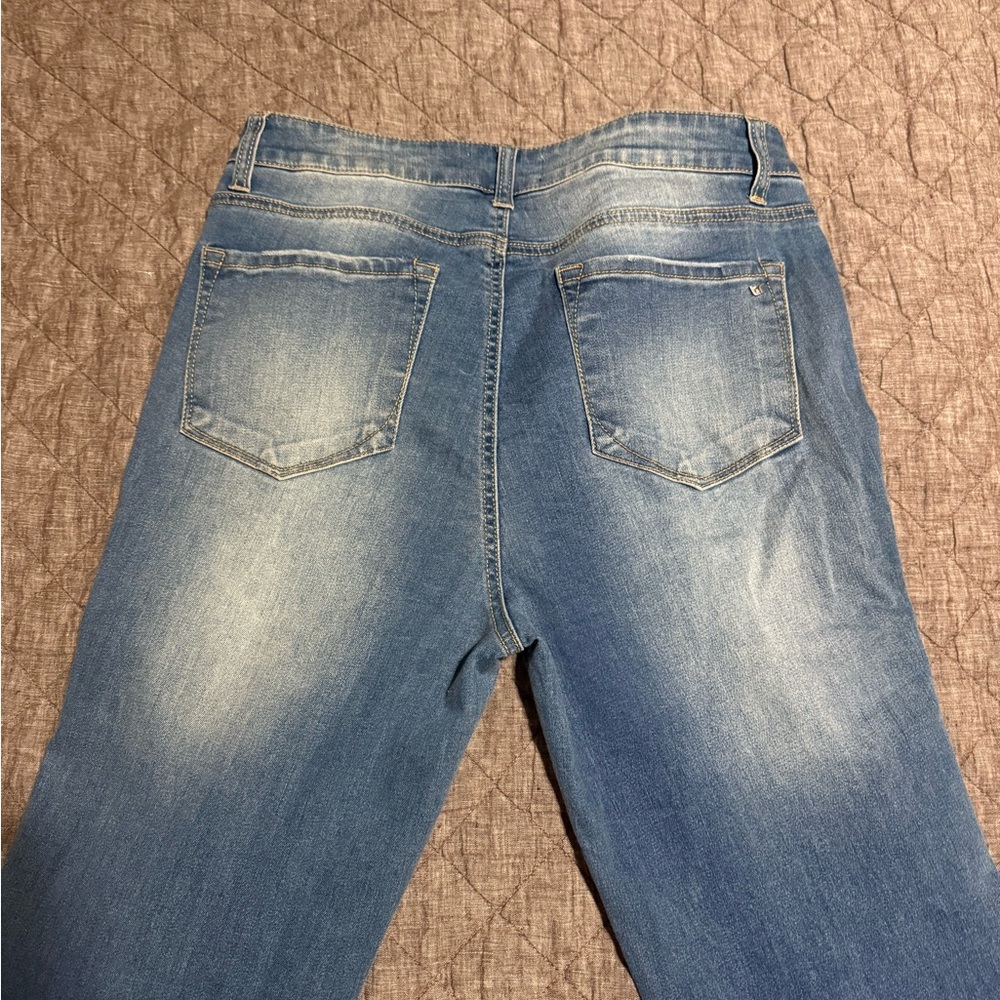 Classic Indigo Straight Leg Jeans with Gradient Fade